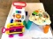 Children's Toddler toys; one Battery Powered Fisher Price adjustable walker (takes 3 AA batteries),