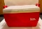 48 Quart Plastic Igloo Chest Cooler; handles and lid intact; drain plug with cap; Fish measuring