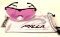 Pilla Performance Eyewear Shooting Glasses model 560; black frame; purple tint; cloth case included