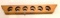 2 piece wooden wall mount fishing rod holder; holds 6 fishing rods