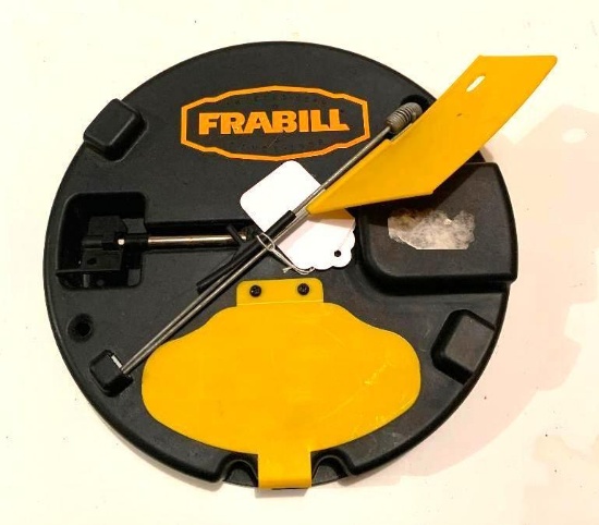 Frabill Plastic Ice Free Ice Fishing Tip up; 10" diameter; lure compartment