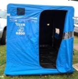 NO SHIPPING, Clam 6800 6ft x 8ft portable folding cabin style ice fishing shack, 6 hole, needs
