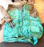 NO SHIPPING, Canvas Heavy Duty Tent with floor, 10x13, includes poles, stakes, ropes. Few small