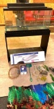 NO SHIPPING 40 Gallon Fish Aquarium with stand, hood and accessories; tank measures 36