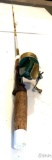 Vintage Berkley Buccaneer 4 piece casting rod; rod measures 6 ft; Shakespeare Wonder Cast Reel; good