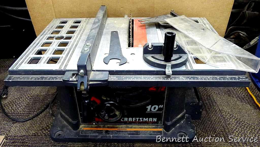 Sears Craftsman 10" motorized table saw, model No | Proxibid