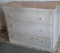 Sturdy wooden three drawer dresser is 42