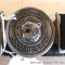 Adjustable belt. Metal buckle reads Arctic Cat Snowmobiles.