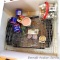 Cooling racks, cookie sheets, cookie cutters and muffin papers; largest cooling rack measures