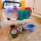 Collection of mugs including 1 from the Renaissance festival, bus driver, Grandfather, ice pop