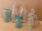 Ball strong shoulder quart jar, Ball pint jar, 2 - 1 quart milk bottles with one marked 