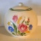 Vintage round or ball canister has some light crazing, but no cracks or chips. Measures approx. 8
