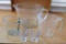 Anchor Hocking 8 cup glass measure; 2 cup Pyrex, 1 cup glass measure, two little glass Tbsp/Tsp/Ml