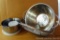 Adjustable strainer basket, stainless steel colander, stainless bowl set with lids, more.