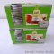 Two new pkgs. of 4 wide mouth half pint jars with bands and lids