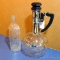 Retro glass decanter stands 12-1/2
