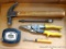 Wiss shears, claw hammer, 50' Stanley WorkMaster tape measure, telescoping magnet, more.