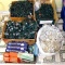 Quantity of Christmas lights, some new in package. We tested the top layers of lights and they work.