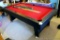 Fullerton Sportcraft billiard or pool table measures 4' wide x 7' long x 31