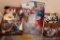 Lots of helium balloons with Cup-N-Stick holders; box of 2-3/4