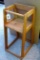 Wooden booster high chair; measures 13