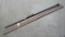 Two piece bamboo fishing pole each piece is 5'. Plus a telescopic fiberglass fishing pole, great for