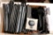 Bachmann E-Z Track System & Pier Set with manuals for model railroad. HO scale track pieces are each