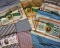 Six vintage feed sacks all from Flambeau Milling Company, Phillips, Wis and Flam-bo Feeds. Brightly