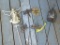 Five yard stakes include dragonfly, flower, angel, more. Longest is about 44