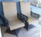 Two nice swiveling patio chairs are about 25