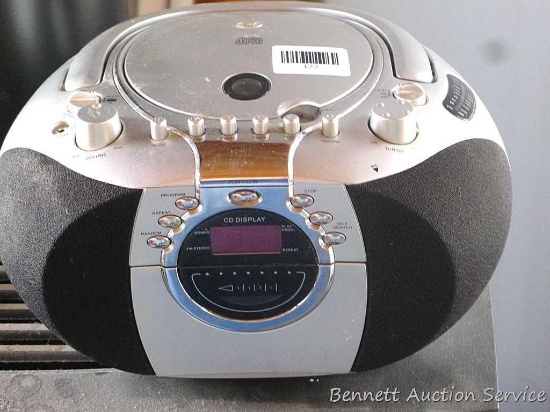 Durabrand stereo compact disc portable radio model CD-203. We could only get the radio to work.