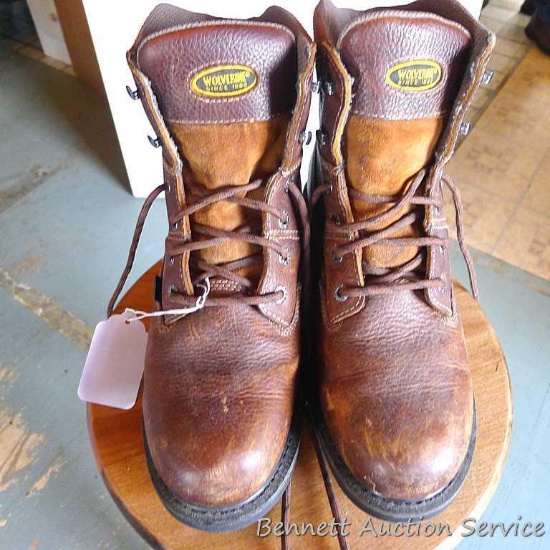 Wolverine leather work boots size 11EW.