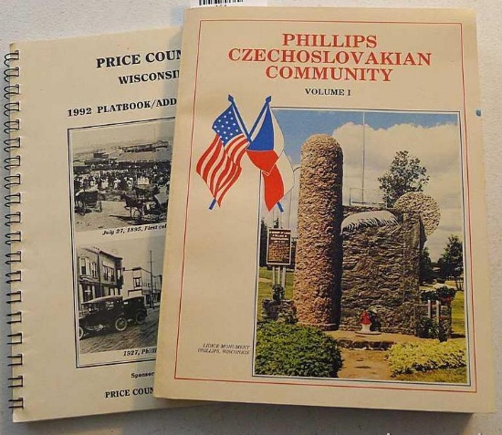 Phillips Czechoslovakian Community book volume 1; Price County, Wisconsin 1992 plat book/address