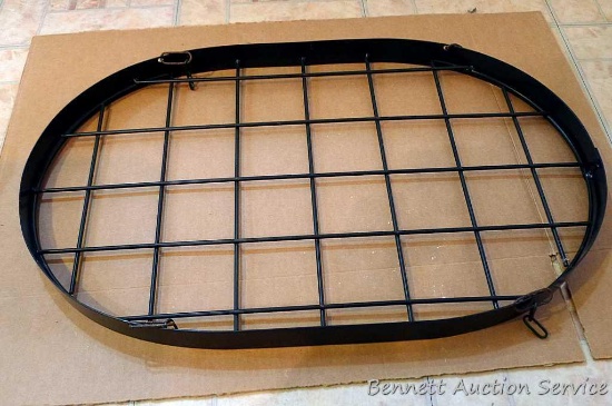 Hanging pot rack measures 18" x 28".