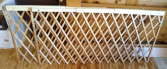 Two Evenflo wooden expandable door gates for openings between 24" & 60".