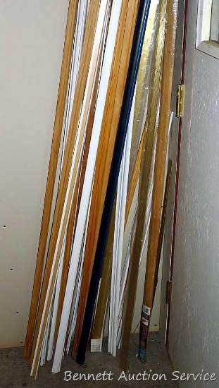 Eight foot sections of Cove, Cap, Quarter Round, Bed Mold, outside corners and more; 3 pkgs. 72"