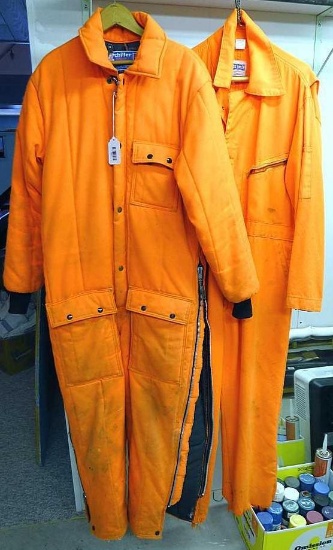 Chiller brand insulated blaze orange coveralls are similar in size to the Big Smith uninsulated