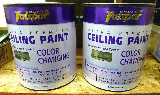 No shipping. Two gallons of Valspar color changing ceiling paint. Both feel full.
