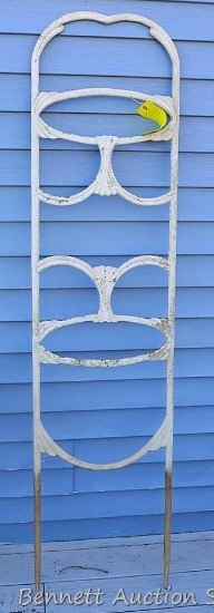 Heavy trellis is 16" x 66" high.