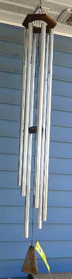 Wonderful set of windchimes is about 55" long overall.