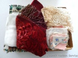 Handkerchiefs, dresser scarves, table runner and more.