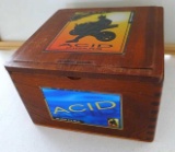 Wooden box by Kuba Kuba for Acid Cigars is 4-1/2
