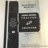 John Deere 420 crawler operator's manual.