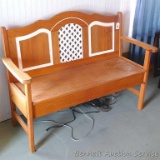 Wooden bench would be great in an entry room. Measures 51-1/2