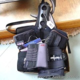 Lumbar back braces from Ace, STG and Mueller; larger back brace size M.