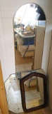 Three wall mount mirrors, largest is 14