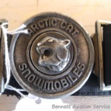 Adjustable belt. Metal buckle reads Arctic Cat Snowmobiles.