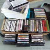 Large collection of cassette tapes. See pictures for titles.
