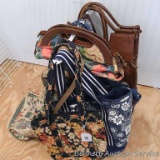 Nice variety of bags and purses, largest is approx. 16