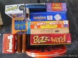 Box of games includes Mad Gab, Buzz Word, Sudoku, Kings in the Corner, SpellDown, Snorta, Respond,